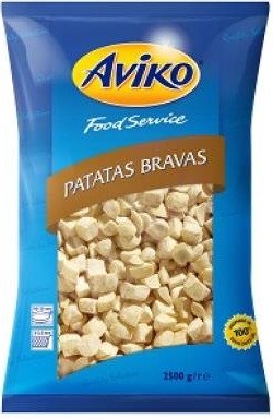 Patata brava prefrita 25 × 25 mm 4 × 2,5 kg AVK