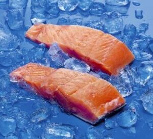 Porciones de salmón rosado con piel 100/140 5 kg Exkimo