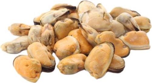 Carne de mejillón chileno cocida IQF 10 × 1 kg